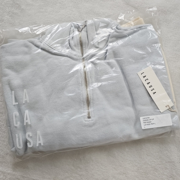 Lacausa Cosmo Zip Up Sweatshirt Two-Tone Cozy Vibes Size Large - Picture 12 of 12